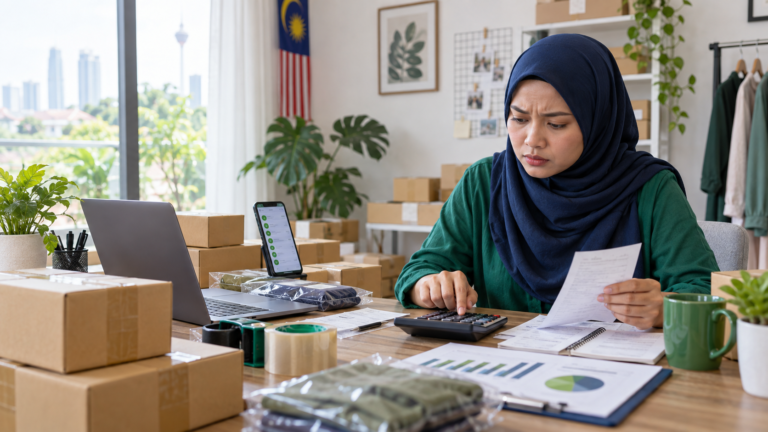Peniaga online Malaysia mengira kos dan margin keuntungan produk